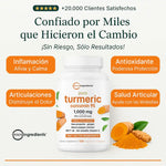 Turmeric Curcumin 95%: El antiinflamatorio mas potente + dile adios a los dolores 200Q + ENVIO GRATIS