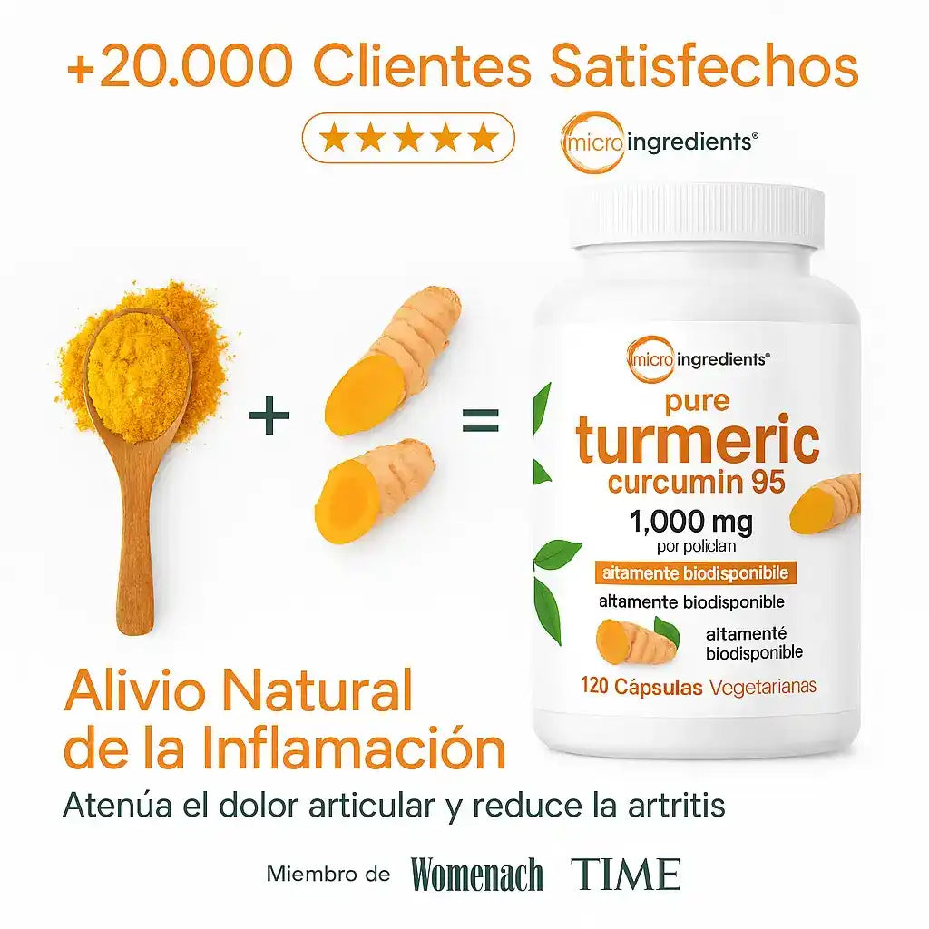 Turmeric Curcumin 95%: El antiinflamatorio mas potente + dile adios a los dolores 200Q + ENVIO GRATIS