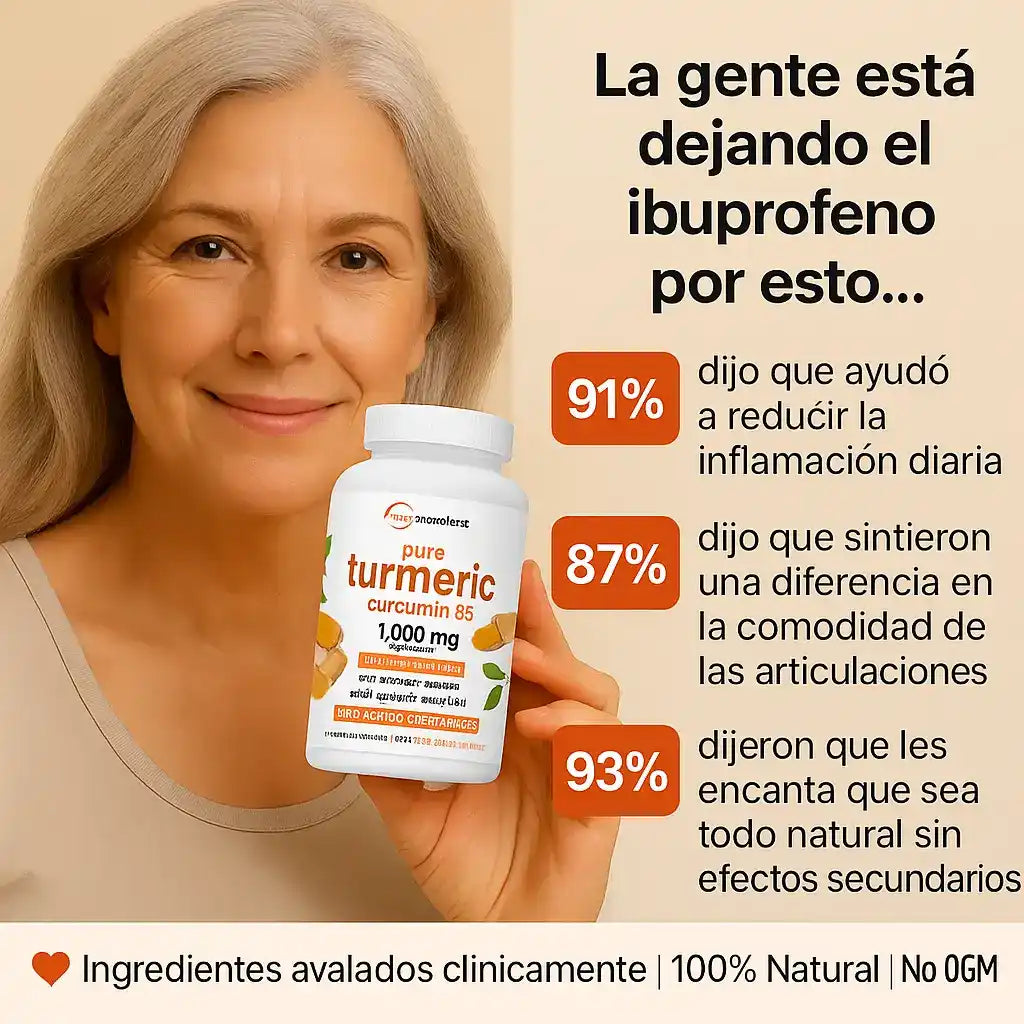 Turmeric Curcumin 95%: El antiinflamatorio mas potente + dile adios a los dolores 200Q + ENVIO GRATIS