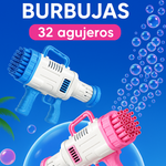 Pistola De Burbujas 32 agujeros🫧 | Sorpréndelos esta Navidad 🎄(Últimas Unidades) ⭐⭐⭐⭐⭐
