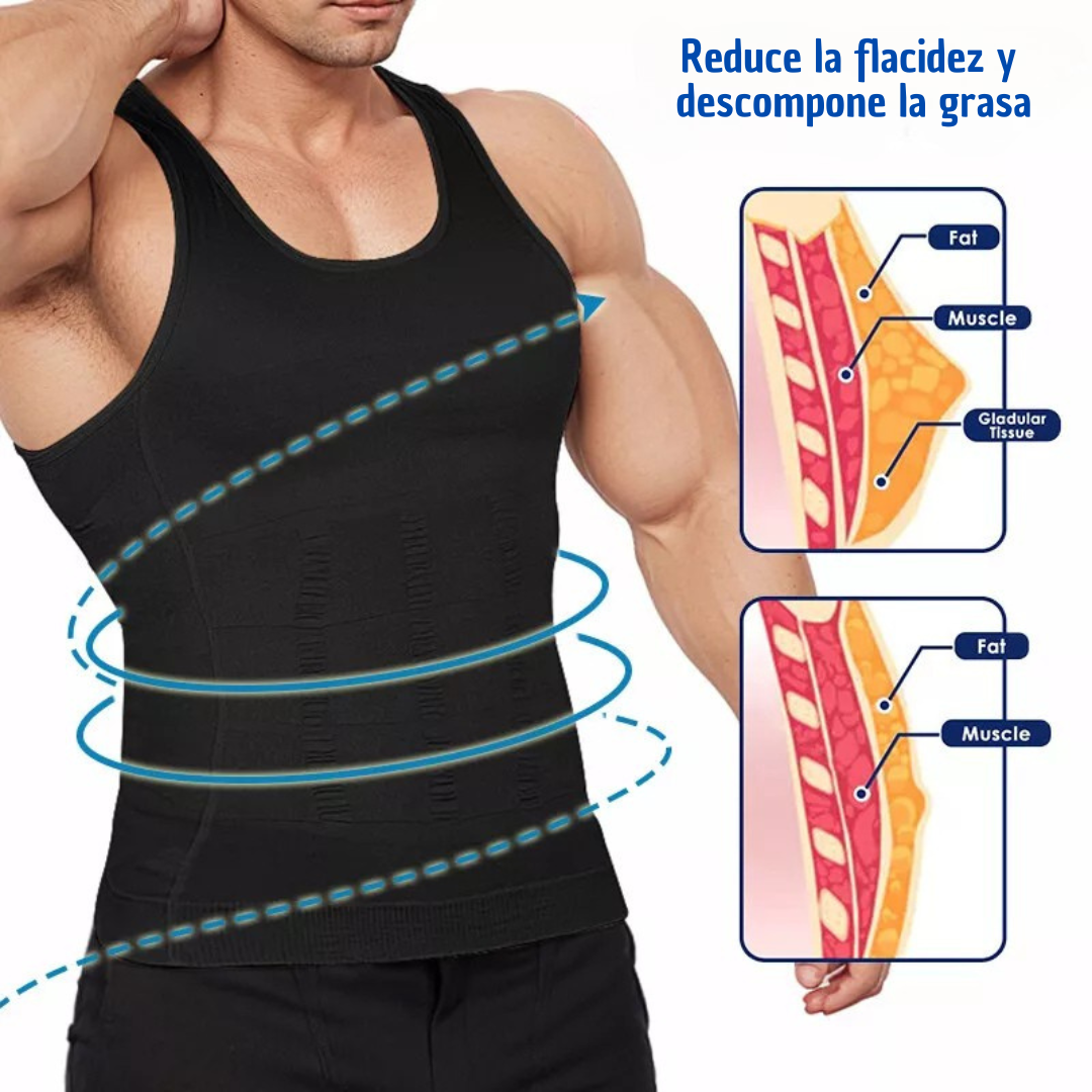 CAMISA DE COMPRESIÓN PARA POSTURA MASCULINA